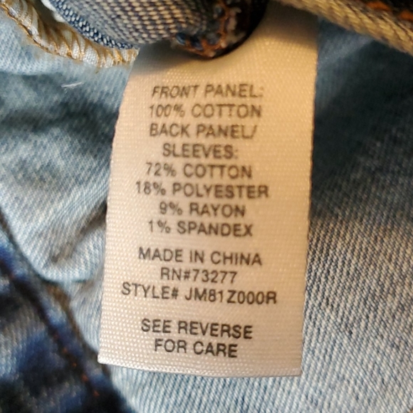 Mudd destructed denim jean jacket size Large - Picture 7 of 13